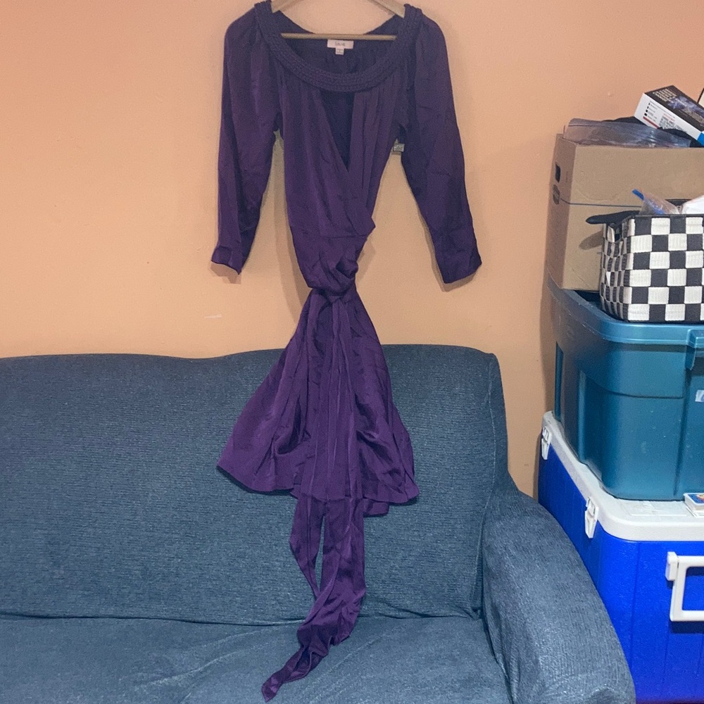 Laurel Deep Purple Long Sleeve Dress